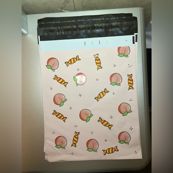 🍑 10 Peach & Candy Poly Mailers 13x10 - Picture 3 of 3